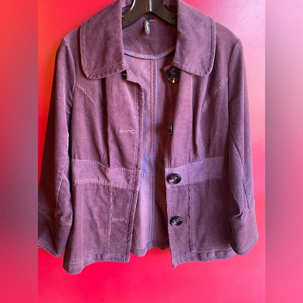 Juniors fun utility/corduroy Jacket in Rich Purple in small - Picture 1 of 4